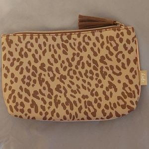Leopard print makeup bag